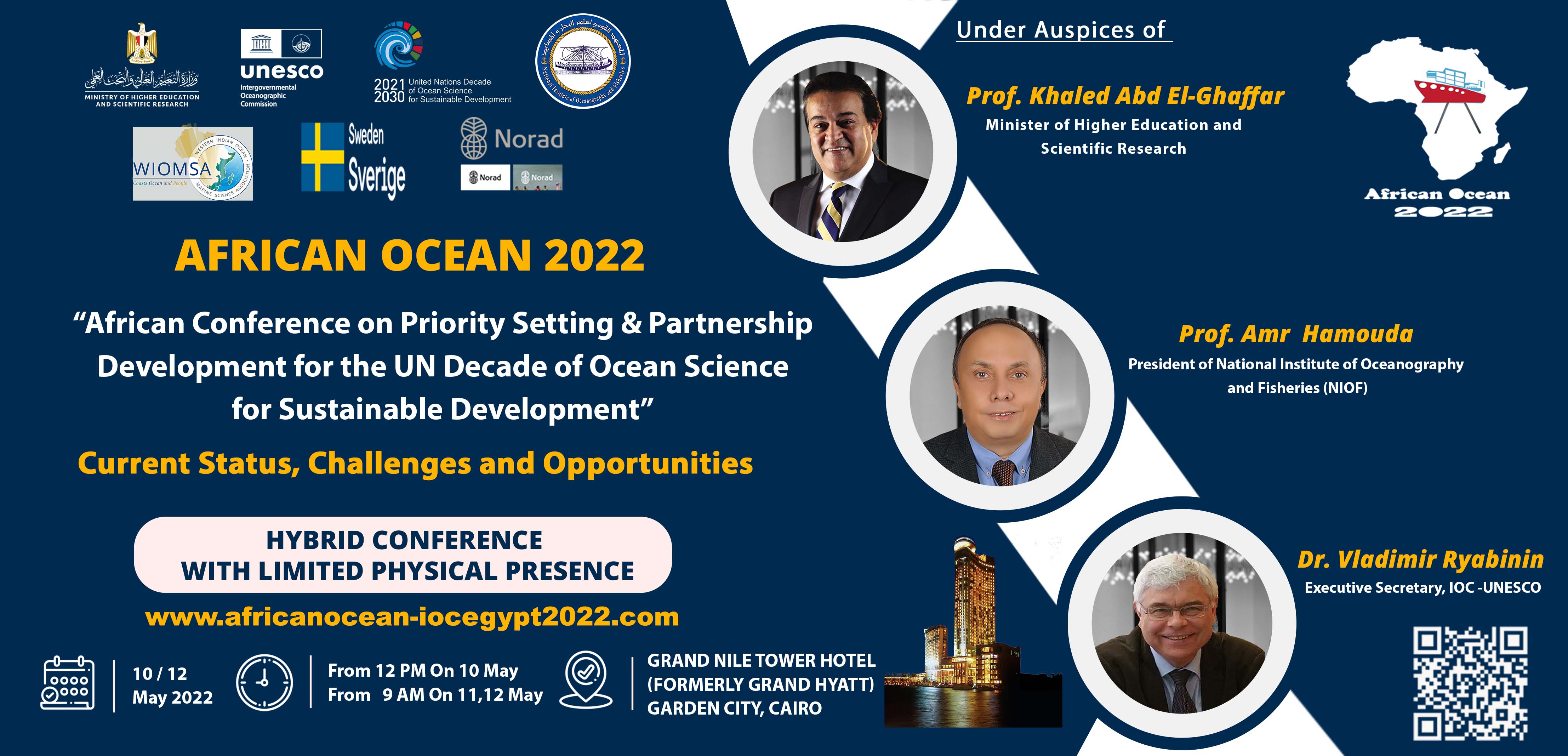African Conference on Priority Setting &  Partnership Development for the UN Decade of Ocean Science for Sustainable Development, Cairo, Egypt (HYBRID)